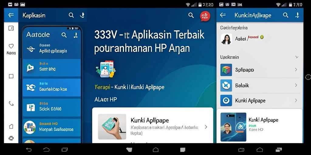 Antarmuka pengguna aplikasi Kunci Aplikasi 333V yang intuitif.