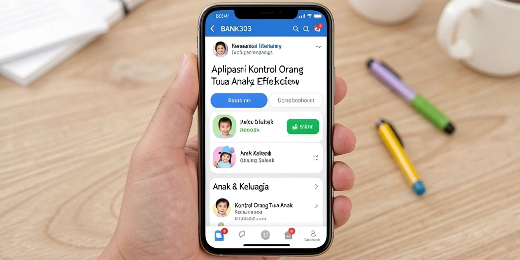 Tampilan antarmuka aplikasi BANK303 untuk kontrol orang tua yang intuitif.