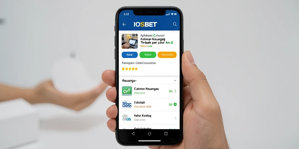 Antarmuka pengguna IOSBET yang modern dan fungsional.