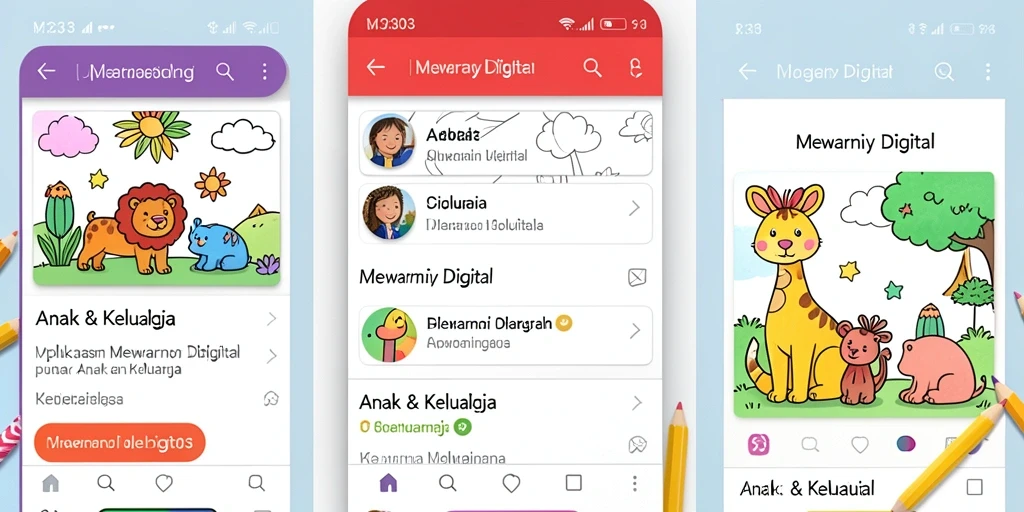 Antarmuka utama MPO303 yang menampilkan beragam pilihan gambar untuk mewarnai.