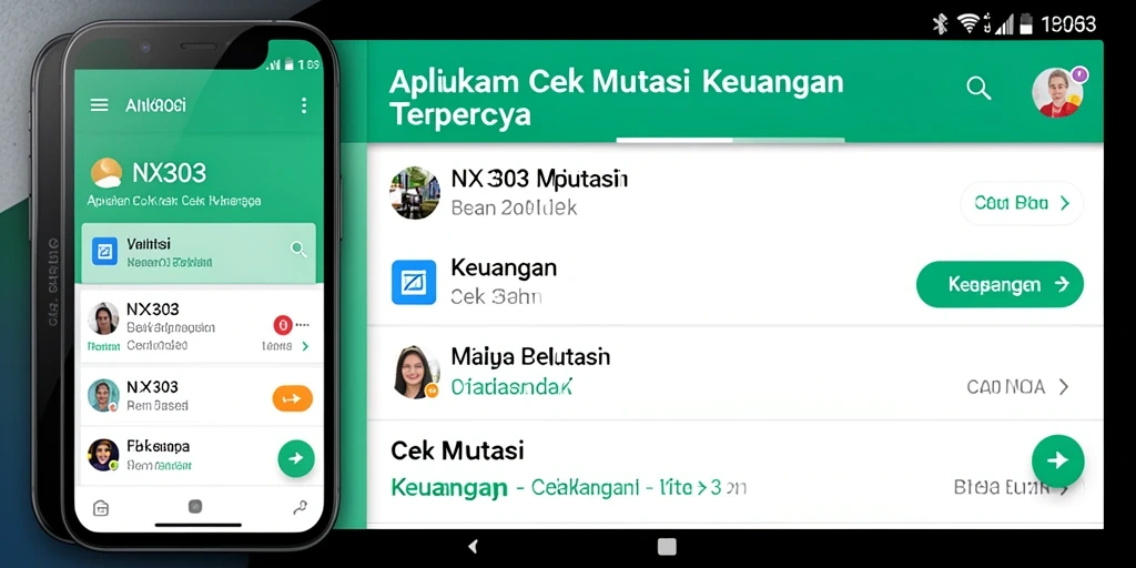 Antarmuka aplikasi NX303 menampilkan daftar mutasi transaksi dengan jelas.