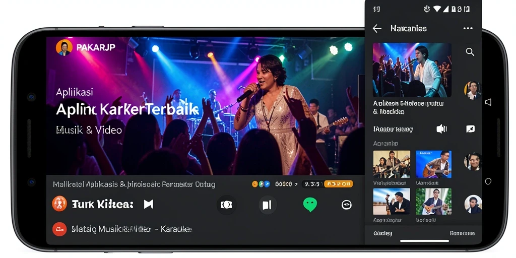 Tampilan antarmuka PAKARJP yang modern dan intuitif untuk Karaoke.