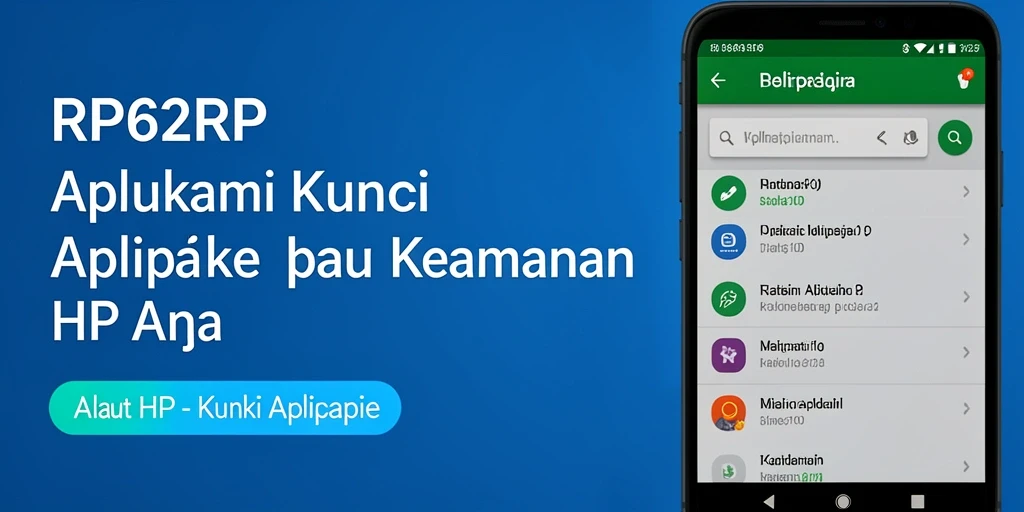 Tampilan antarmuka dari aplikasi RP62RP yang user-friendly.