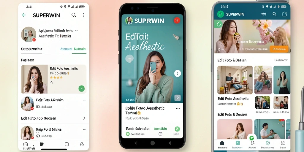 Screenshot utama SUPERWIN menampilkan antarmuka pengguna yang menarik dan fungsional.