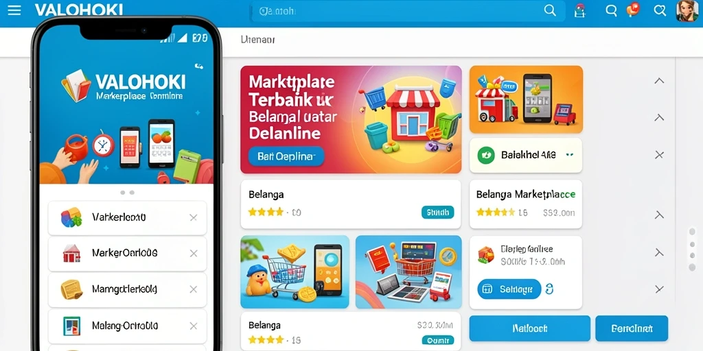 Tampilan antarmuka VALOHOKI yang mudah digunakan untuk berbelanja online.